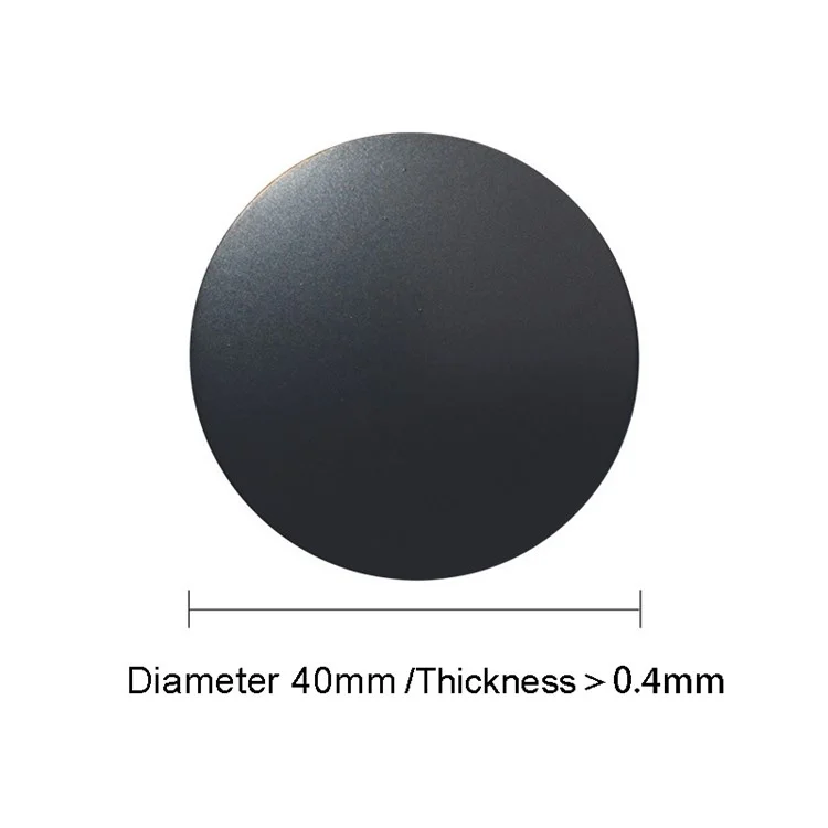 Plaque métallique de 40 mm avec adhésif de rechange pour support de voiture magnétique pour téléphone portable