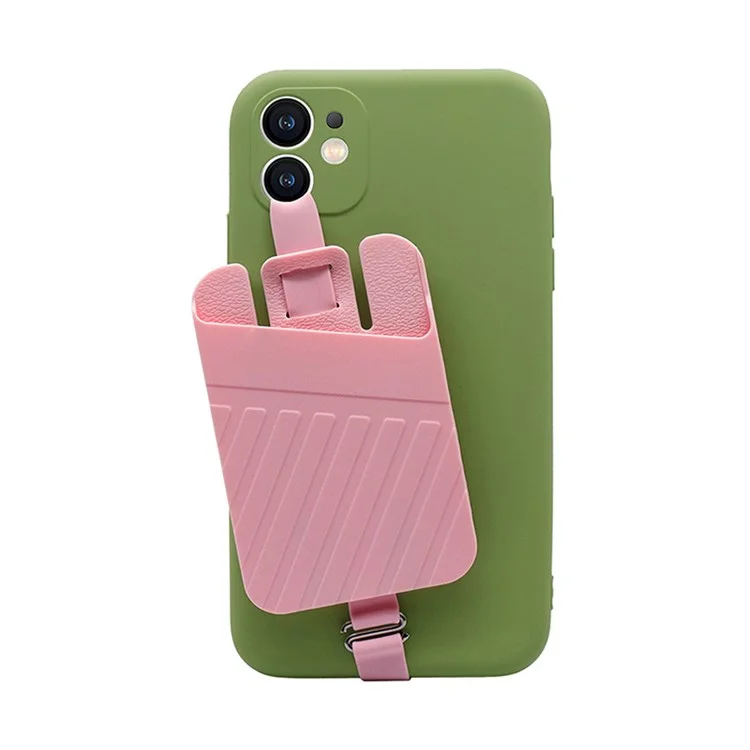 Titolare Della Scheda Del Telefono in Silicone Universale Stretching Credit ID Case Case Pocket - Rosa