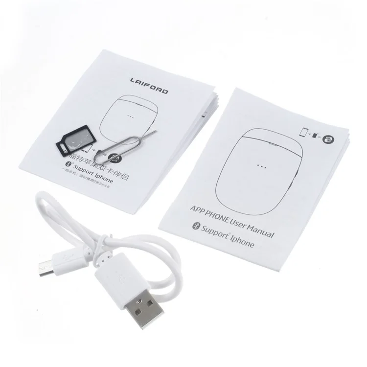 LAIFORD Bluetooth Dual SIM Adapter with Remote Shutter Function for iPhone 6s/6 - Gold Color