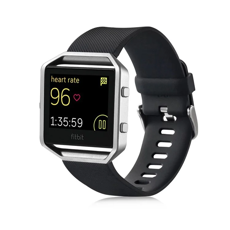 Soft Silicone Sports Watchband for Fitbit Blaze - Black