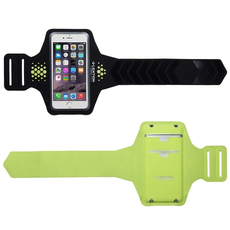 LENTION Sweatproof Sport Armband with Card Slot for iPhone 6s Plus/6 Plus - Black