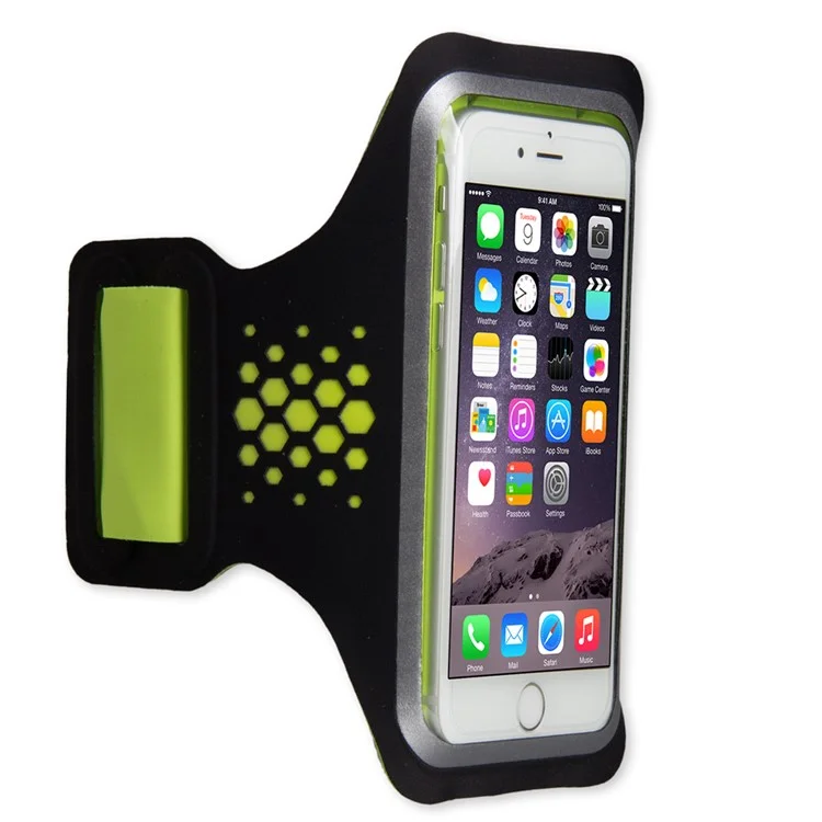 LENTION Sweatproof Sport Armband with Card Slot for iPhone 6s Plus/6 Plus - Black
