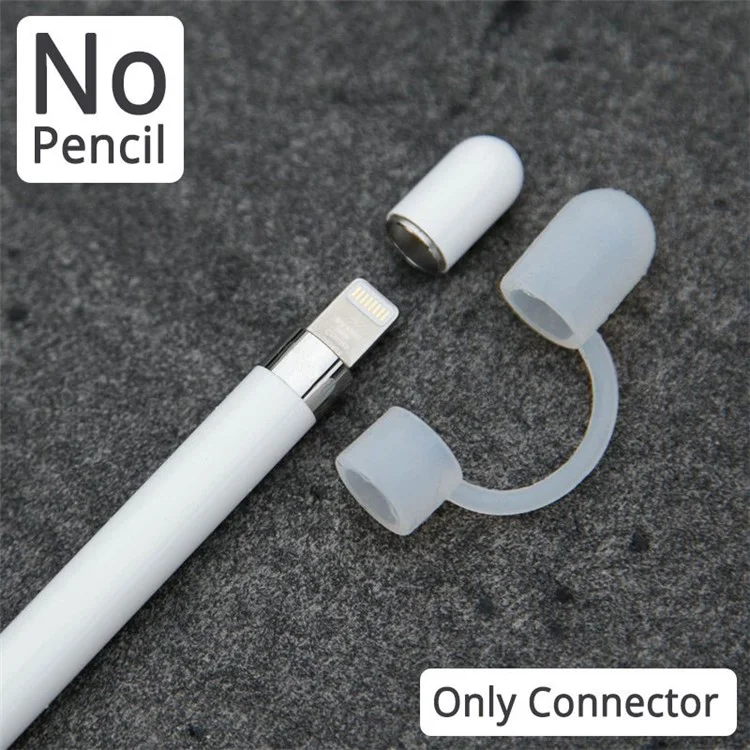 JISONCASE Cozy Silicone Protective Anti-lost Cap Cover for Apple Pencil & Charging Cable (2 Sets)