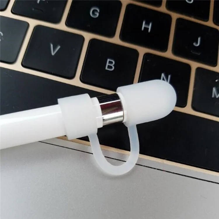JISONCASE Cozy Silicone Protective Anti-lost Cap Cover for Apple Pencil & Charging Cable (2 Sets)