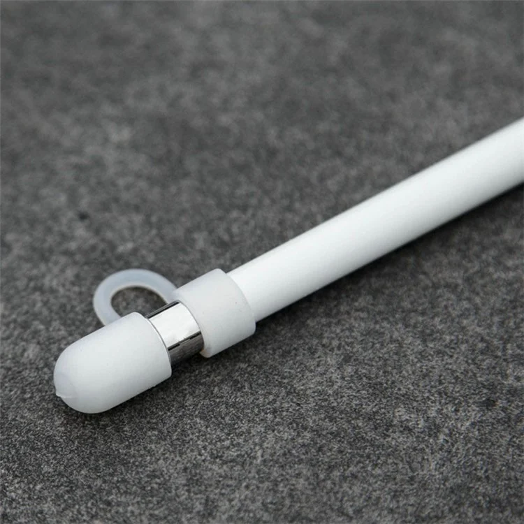 JISONCASE Cozy Silicone Protective Anti-lost Cap Cover for Apple Pencil & Charging Cable (2 Sets)