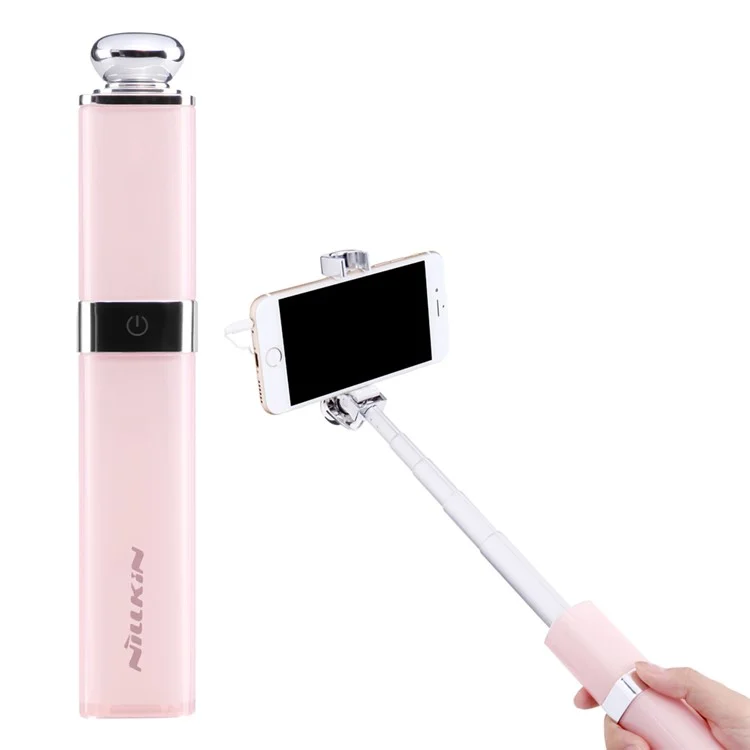 NILLINKKIN Nice Câble Audio Selfie Handheld Monopod Pour IPhone 6S Plus / Samsung Galaxy S8 - Rose