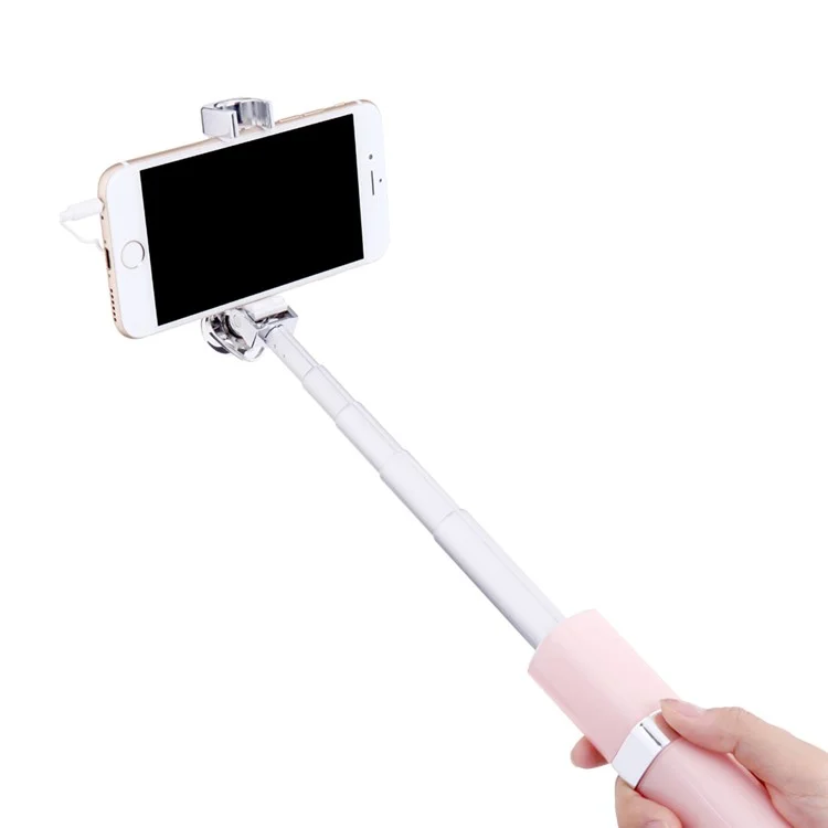 NILLKIN Selfie Stick for iPhone 6s Plus / Samsung Galaxy S8 Wire Control Handheld Monopod - Pink