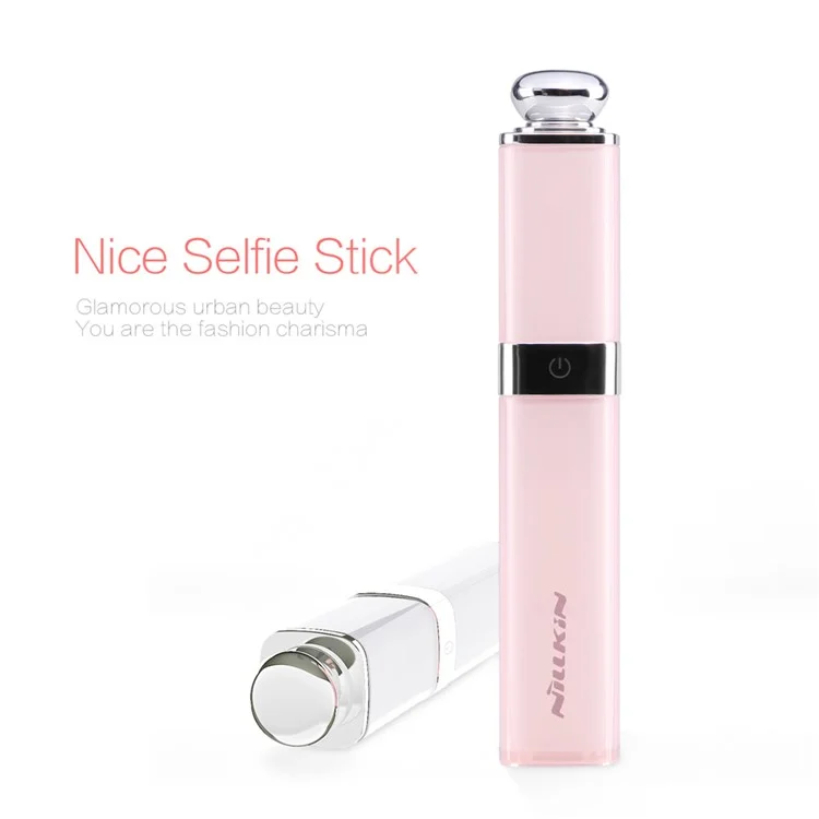 Nillkin Nice Audio Cable Selfie Handheld Monopod Per IPhone 6S Plus / Samsung Galaxy S8 - Rosa