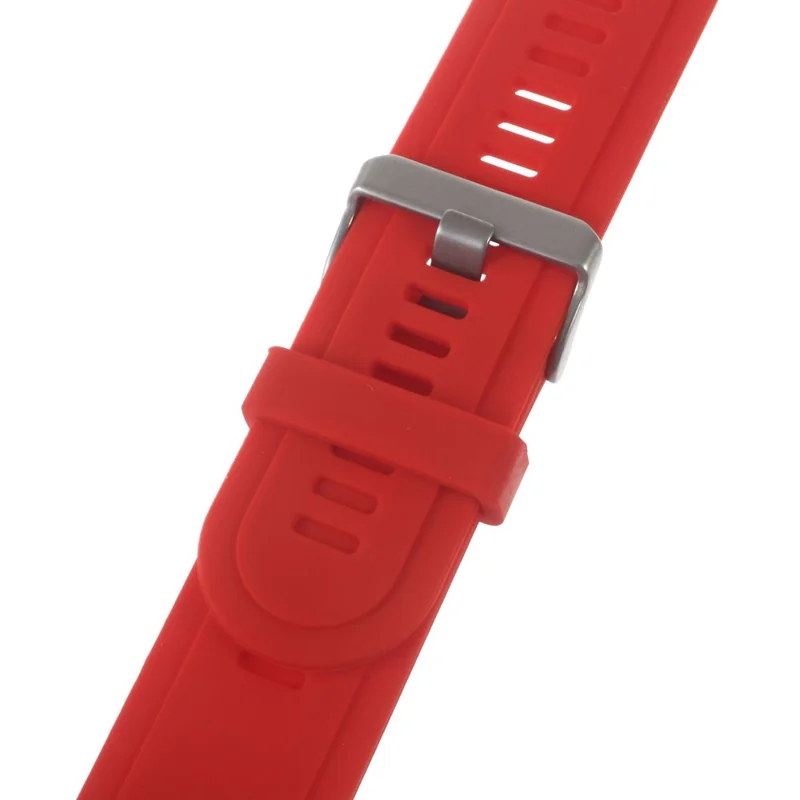 Silicone Gel Watchband + Lugs Adapters + Tools for Garmin Fenix 3 HR - Red