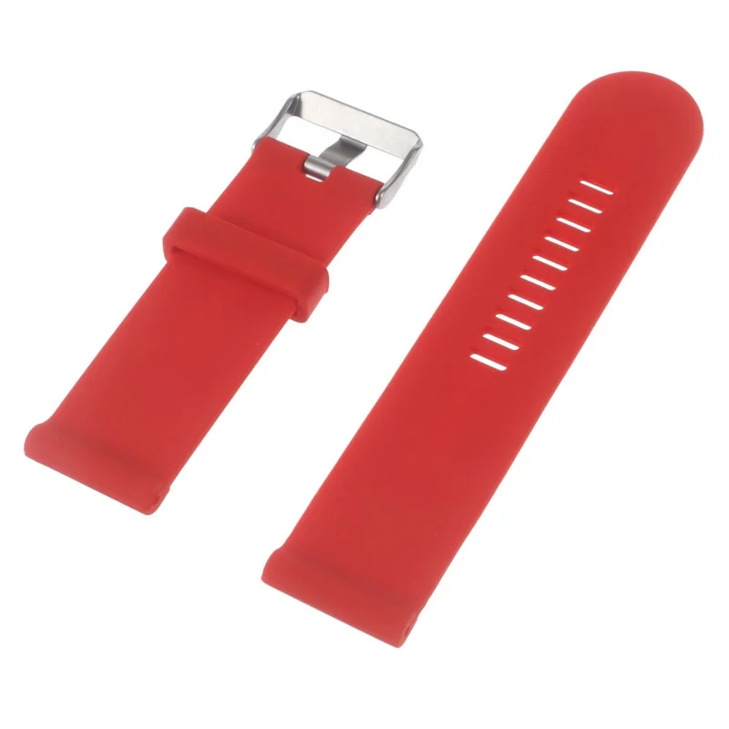 Silicone Gel Watchband + Lugs Adapters + Tools for Garmin Fenix 3 HR - Red