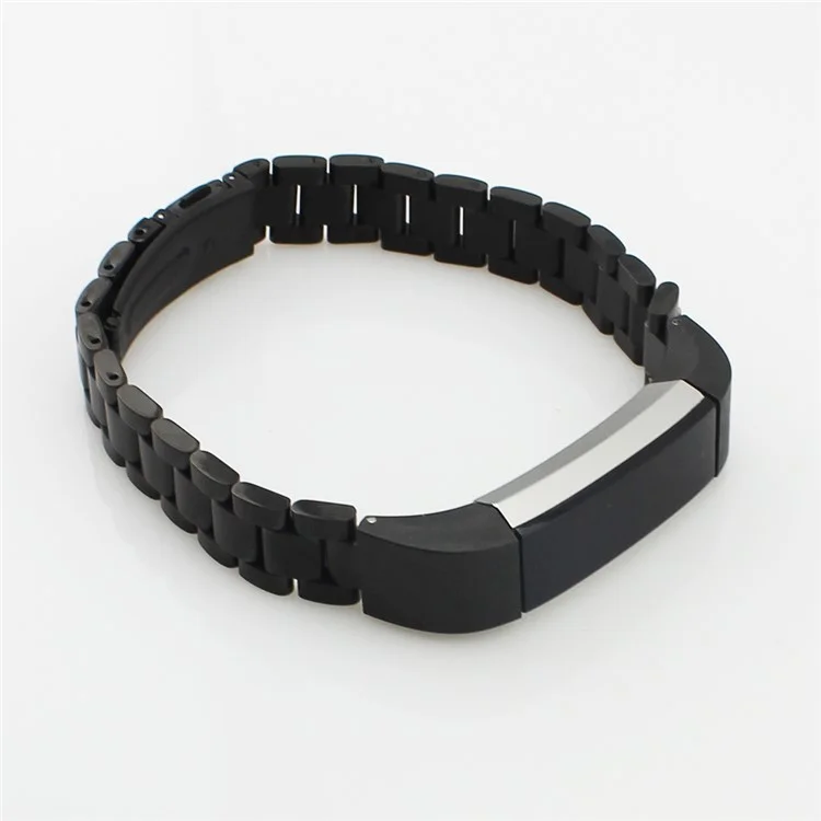 Luxury Sturdy Stainless Steel Wrist Strap Watchband for Fitbit Alta - Black