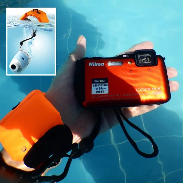 LINGLE Universal Waterproof Floating Camera Wrist Strap for Underwater GoPro etc Action Camera - Red