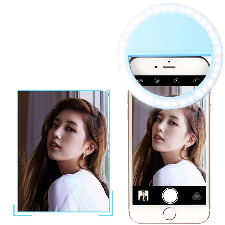 Universal Clip-On 36 LED Selfie Preenche a Luz Portátil Pocket Spotlight Highlight - Azul