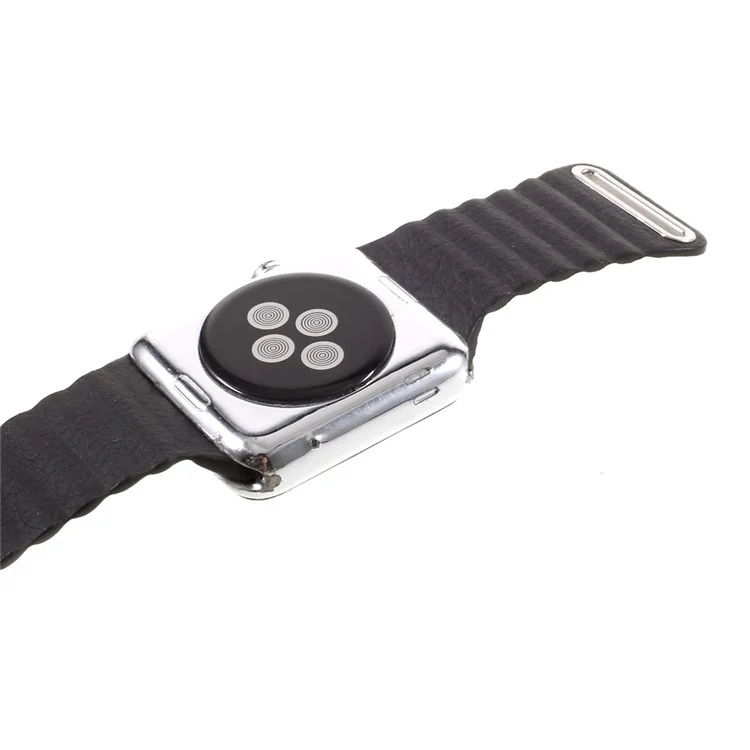 Magnetic Loop PU Leather Watch Band for Apple Watch Series 3 Series 2 Series 1 42mm - Black