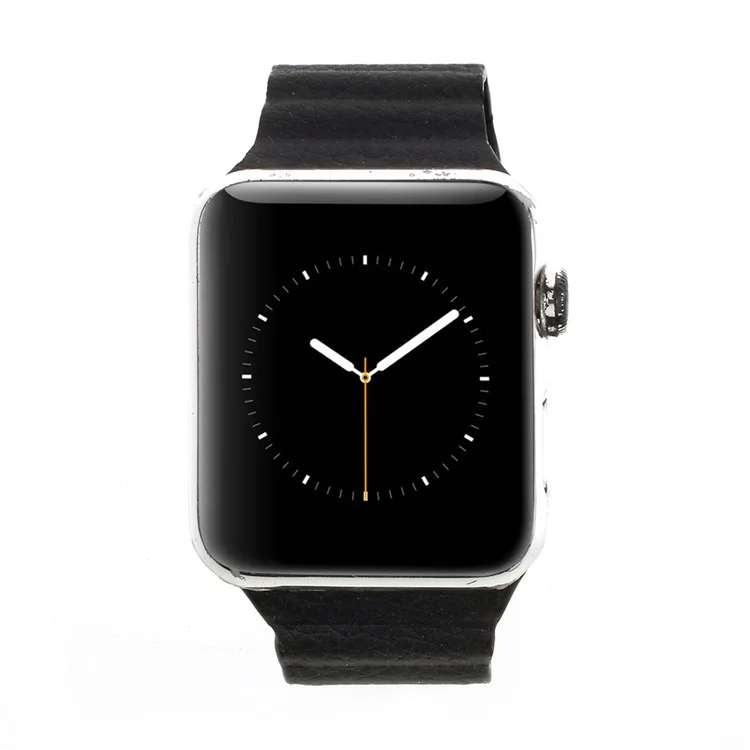Magnetic Loop PU Leather Watch Band for Apple Watch Series 3 Series 2 Series 1 42mm - Black