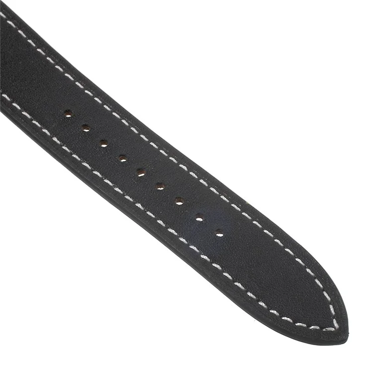Durable Genuine Leather Watchband for Apple Watch Series 3/2/1 42mm - Black