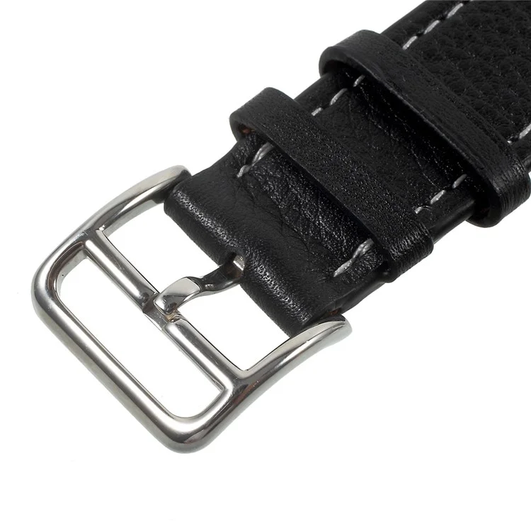 Durable Genuine Leather Watchband for Apple Watch Series 3/2/1 42mm - Black