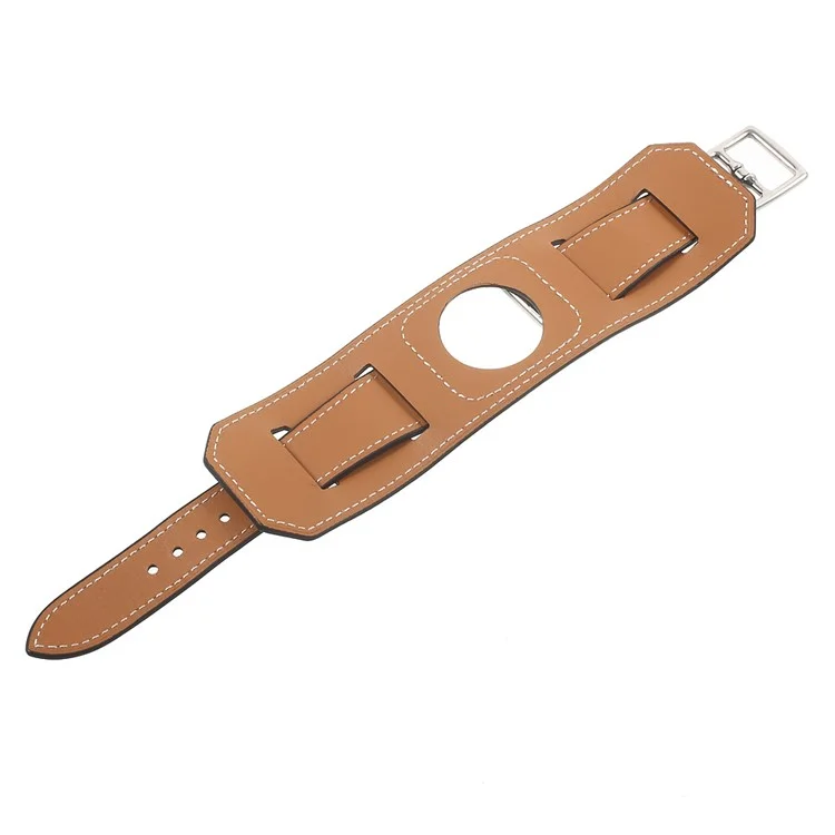 Genuine Leather Watch Band for Apple Watch 42mm Series 3 Series 1 Series 2 - Black