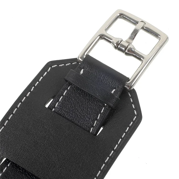 Genuine Leather Watch Band for Apple Watch 42mm Series 3 Series 1 Series 2 - Black