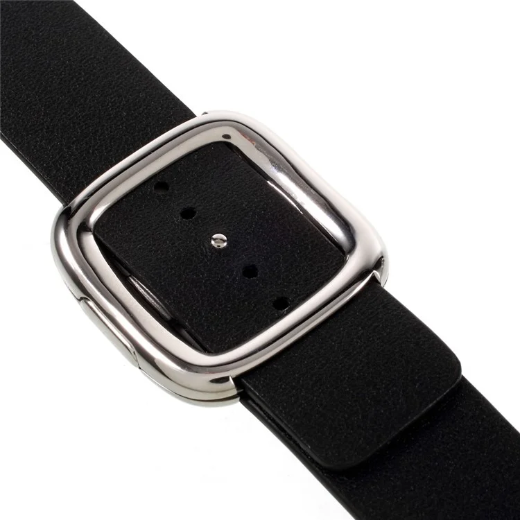Genuine Leather Modern Style Watch Band for Apple Watch Series 3 Series 1 Series 2 38mm - Black