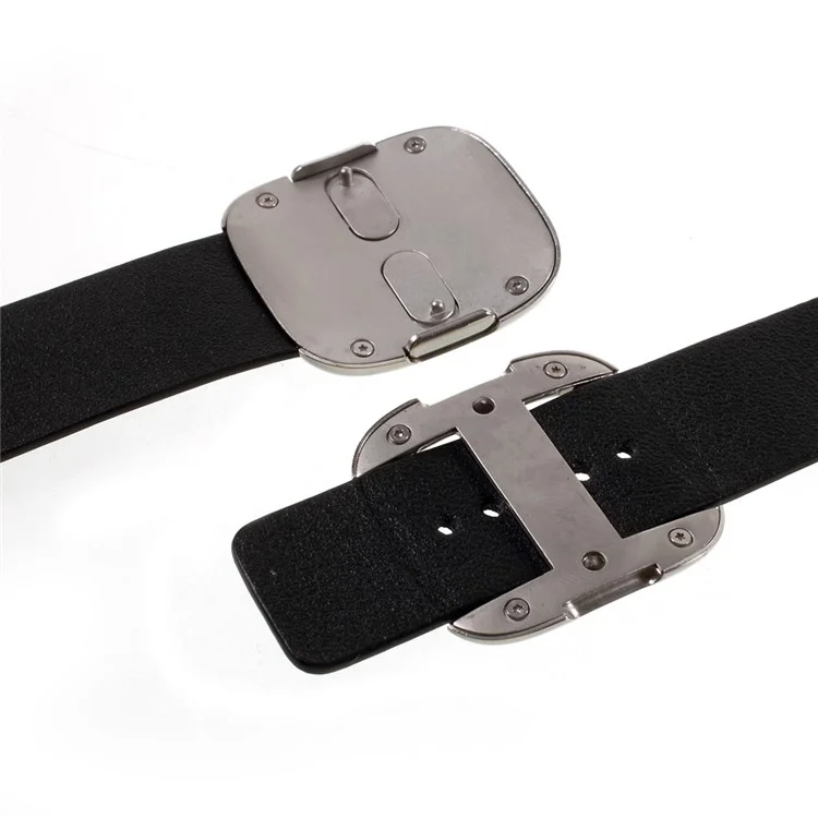 Genuine Leather Modern Style Watch Band for Apple Watch Series 3 Series 1 Series 2 38mm - Black