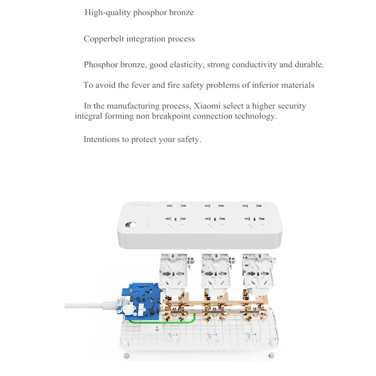 XIAOMI 6 Outlets Wifi Remote Control Outlet Power Strip