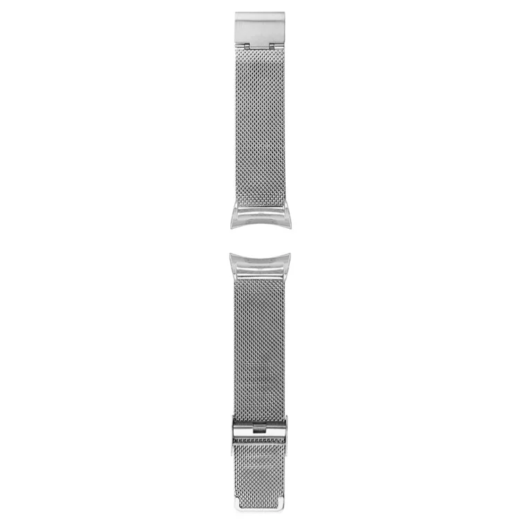 Correa de Reloj de Pulsera de Acero Inoxidable de Malla Para Samsung Gear Fit 2 SM-R360 - Color Plata