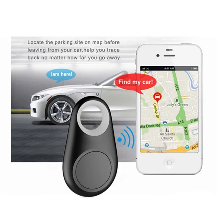 Mini Bluetooth 4.0 Two-way Anti-lost Alarm Smart Tracker Support Photo Taking - Black