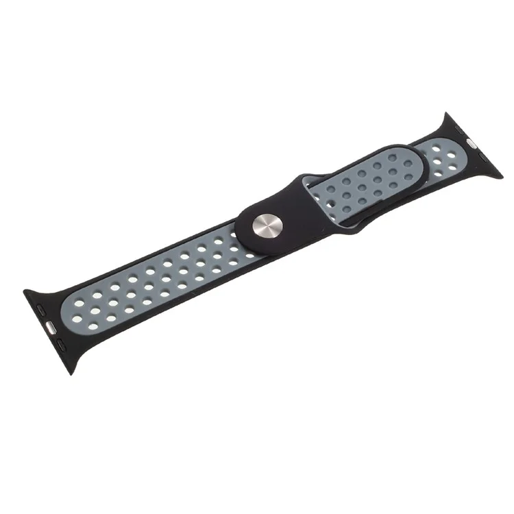 Silicone Watchband Replacement Wrist Strap for Apple Watch 42mm Series 1 Series 2 Series 3 - Black