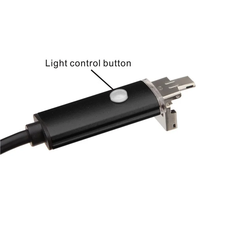 AN99 2M 8mm 6-LED 2.0MP HD 720P Android PC USB Waterproof Endoscope Inspection Video Camera - Black