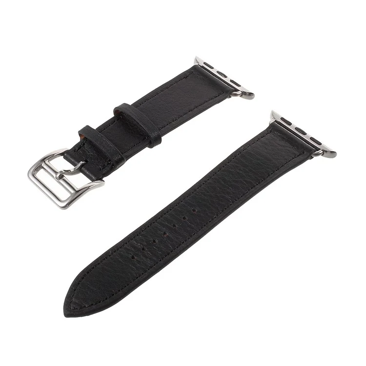 Single Tour Genuine Leather Watch Band for Apple Watch Series 3 Series 1 Series 2 42mm - Black