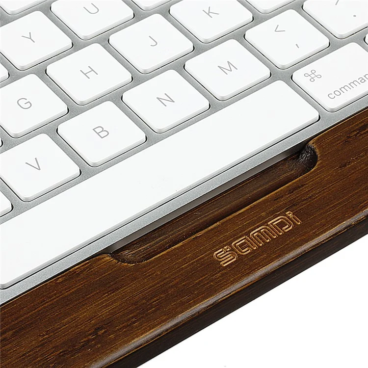 SAMDI Wooden Keyboard Tray Stand for Apple iMac Bluetooth Keyboard 2 Generation - Walnut Wood