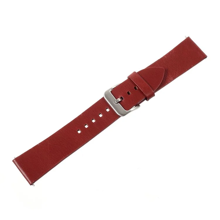 Breathable Genuine Leather Watch Band Strap for Samsung Gear S3 Frontier / S3 Classic - Red