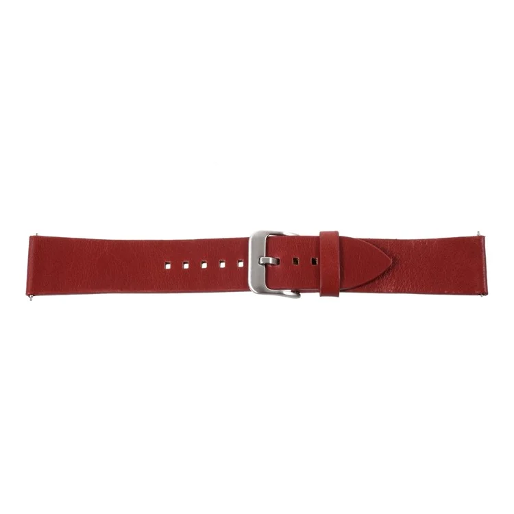 Breathable Genuine Leather Watch Band Strap for Samsung Gear S3 Frontier / S3 Classic - Red