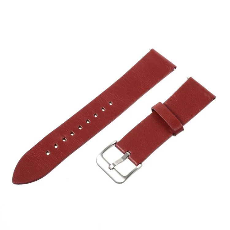 Breathable Genuine Leather Watch Band Strap for Samsung Gear S3 Frontier / S3 Classic - Red