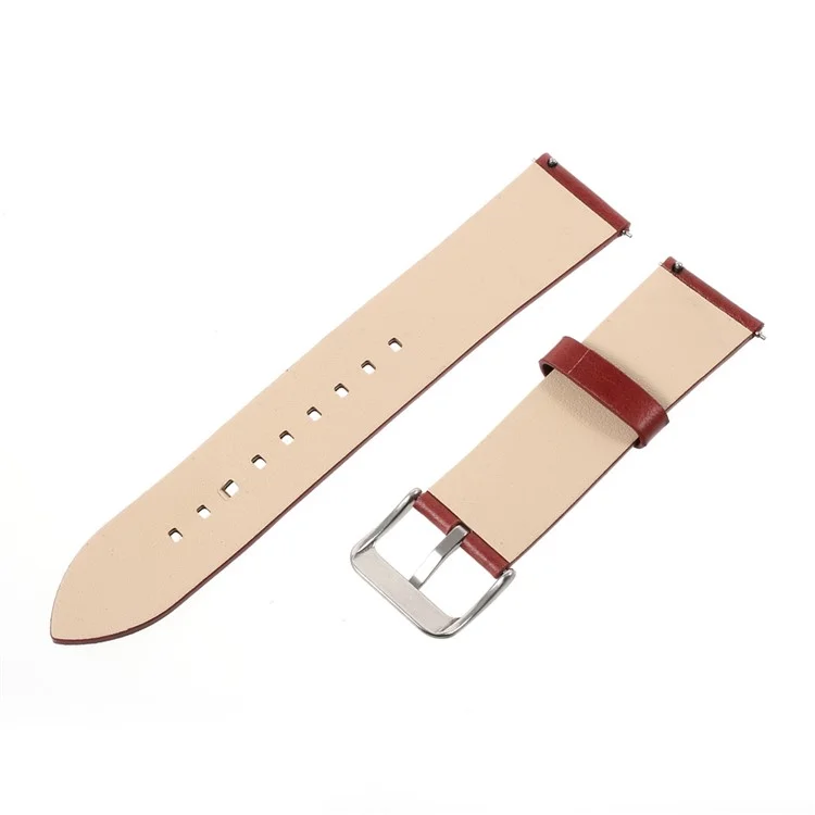 Breathable Genuine Leather Watch Band Strap for Samsung Gear S3 Frontier / S3 Classic - Red