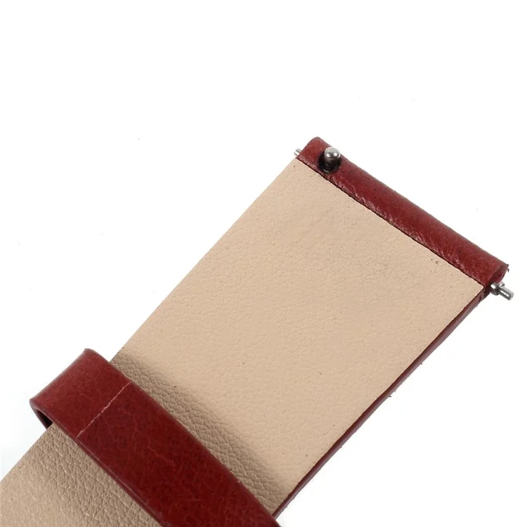 Breathable Genuine Leather Watch Band Strap for Samsung Gear S3 Frontier / S3 Classic - Red