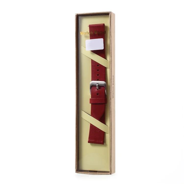 Breathable Genuine Leather Watch Band Strap for Samsung Gear S3 Frontier / S3 Classic - Red