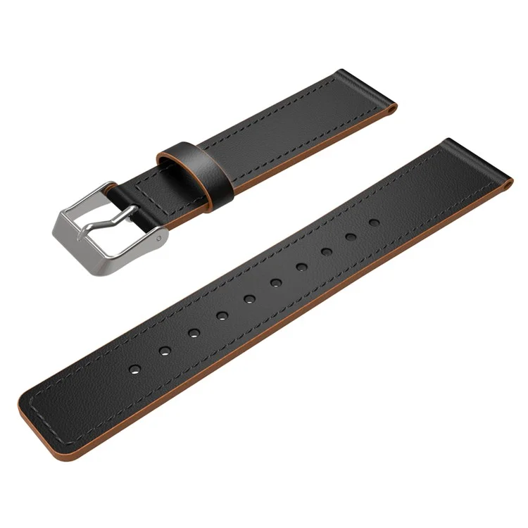 For Fitbit Charge 2 Genuine Leather Watch Band Watchband Replacement - Black