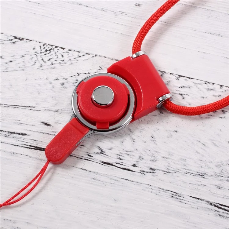 Correia De Pescoço Destacável Multiuso Para Câmera De Celular MP3 USB Flash Drive - Vermelho