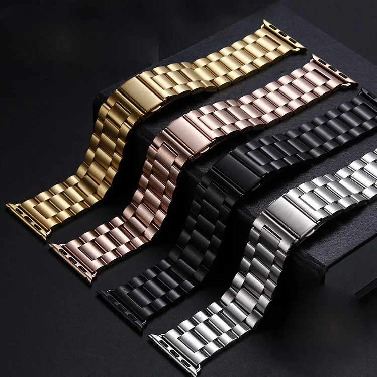 316 Stainless Steel Watch Strap with Lugs Adapters for Apple Watch 38mm Series 1 Series 2 - Silver