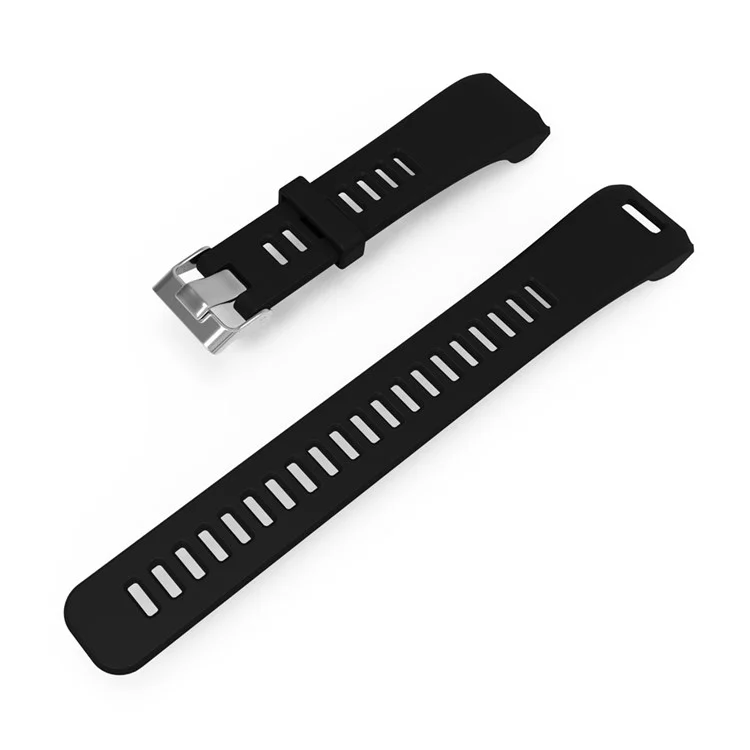 Pour Garmin Vivosmart HR en 2 Parties Silicone Watch Band Bandle Remplacement Avec Outil - le Noir