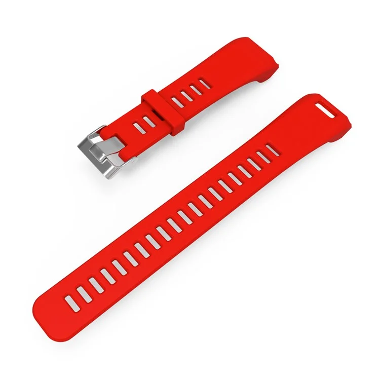 For Garmin Vivosmart HR 2-Part Silicone Watch Band Strap Replacement with Tool - Red