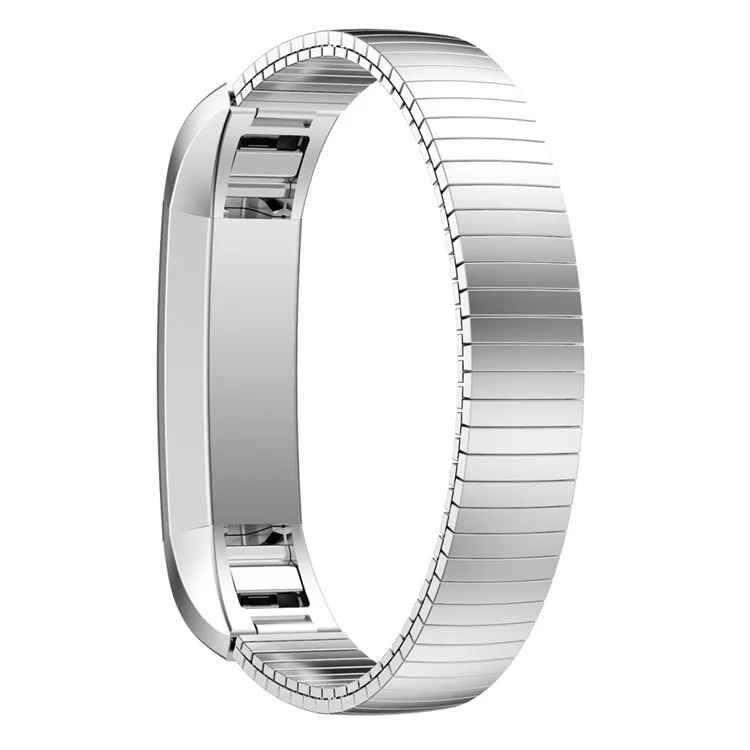 Stainless Steel Elastic Watch Band Strap Replacement for Fitbit Alta - Silver Color