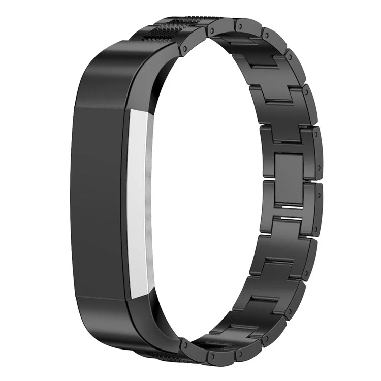 Textured Stainless Steel Strap Replacement for Fitbit Alta - Black