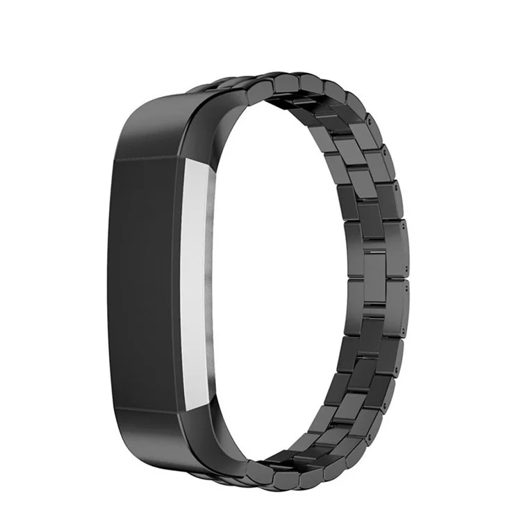 Luxury Stainless Steel Dragon Texture Band Strap for Fitbit Alta Fitness Wristband - Black