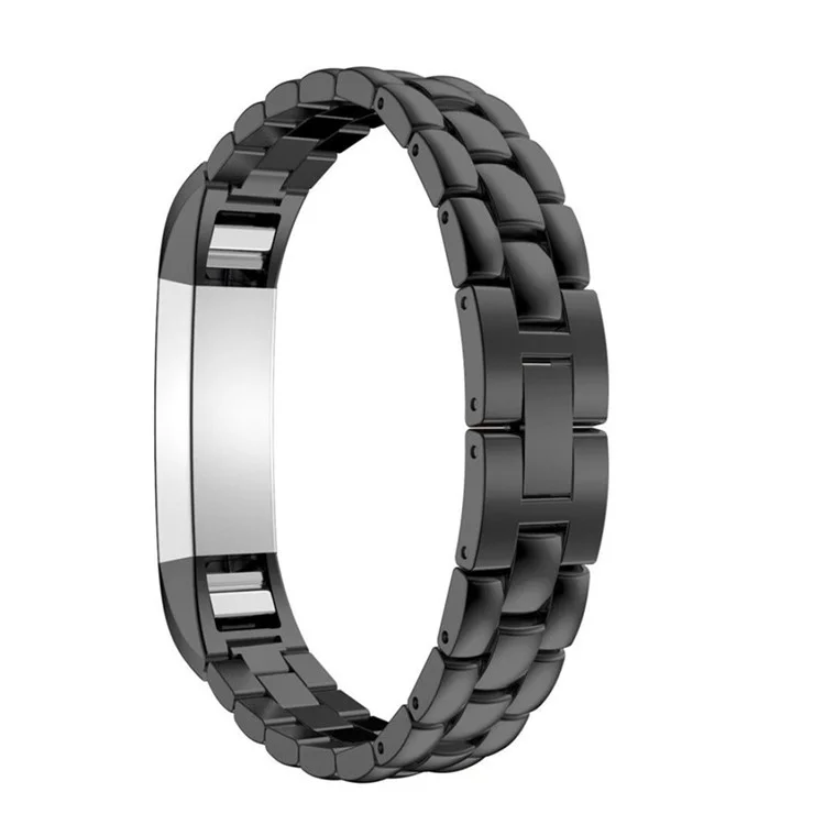 Luxury Stainless Steel Dragon Texture Band Strap for Fitbit Alta Fitness Wristband - Black