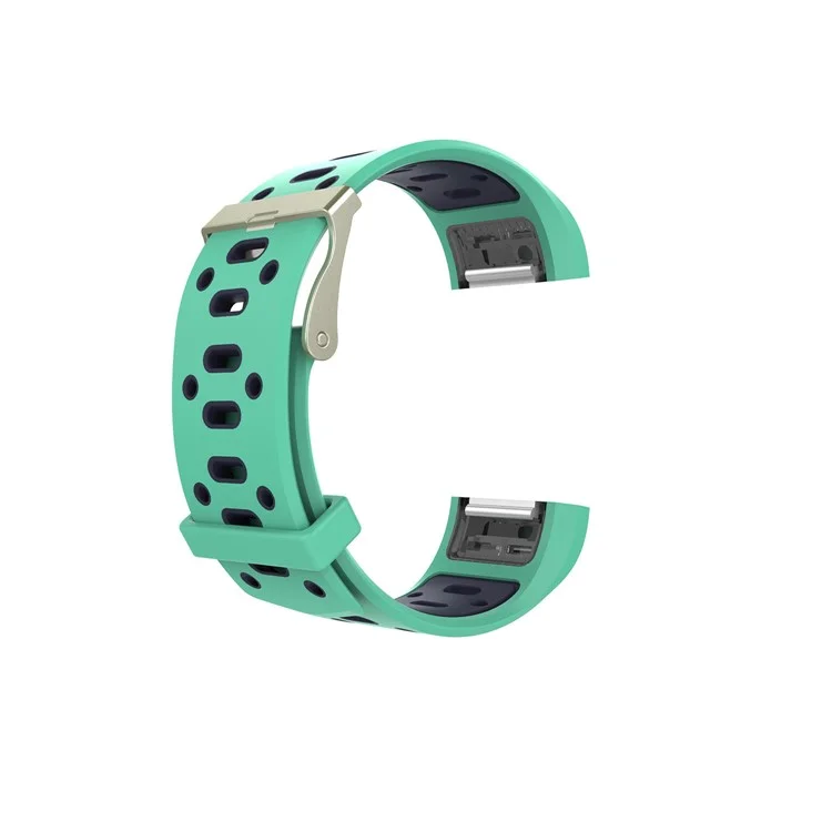 10Pcs/Set Bi-color Soft Silicone Watch Band Replacement for Fitbit Charge 2, Size: S