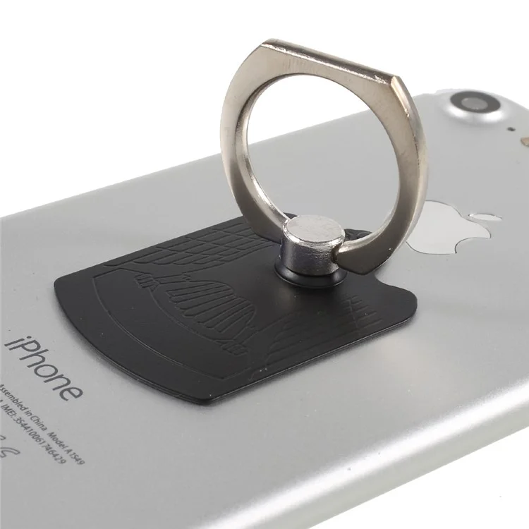 CMZWT CPS-009 Drop-resisting Magnetic Phone Ring Grip Universal Phone Stand - Black