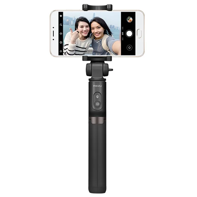 MEIZU Bluetooth Remote Control Selfie Stick Tripod for iPhone Samsung - Black